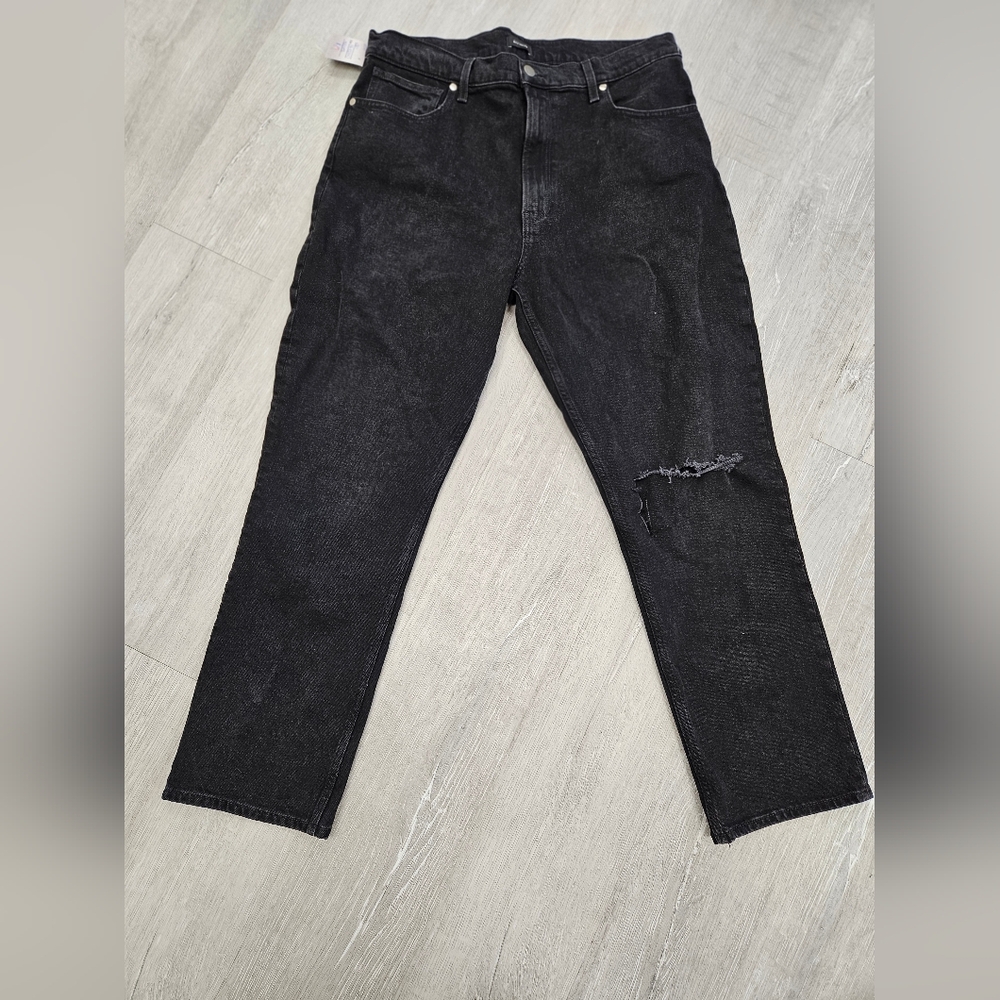 Express Black Straight Leg Jeans W14R
